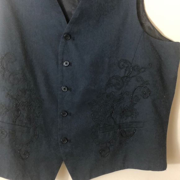 Alfani Navy Blue 5-Button Fully-lined Vest Size XL - Picture 3 of 6